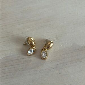 Elegant Gold and Silver Teardrop Earrings